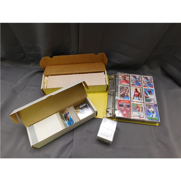 Binder & Boxes of 1000s Misc Baseball Cards 80s 90s incl 1991 Topps 40th Anniversary 792 Card Set