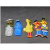 Image 1 : 4pc Sesame Street Chalkware Set Oscar The Grouch, Bert & Ernie, Cookie Monster, Big Bird