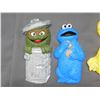 Image 2 : 4pc Sesame Street Chalkware Set Oscar The Grouch, Bert & Ernie, Cookie Monster, Big Bird