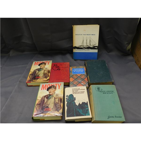 Lot of Military / European History Books Hardcovers Scotland, MONTY, Loose among Devils, Etc