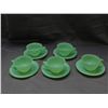 Image 1 : Fire King Jadeite Tea Cups and Saucers