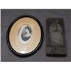Image 1 : 2pc Vintage Antique Wood Block Negative Photo Print of Old Woman & Framed Photo of Woman