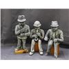 Image 1 : 3 Musicians Original Artist Piece Pottery Clay Sculptures Hand Made OOAK