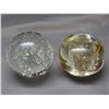 Image 1 : Pair of Orb Art Glass Blown Glass Paperweights