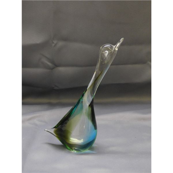 Art Glass Blown Glass Bird Figurine 9  Duck