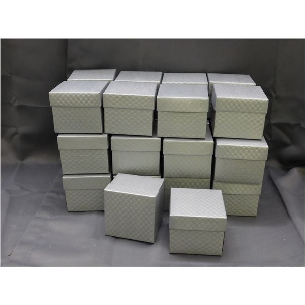 Lot of 26 Silver Embossed Small Gift / Presentation Boxes