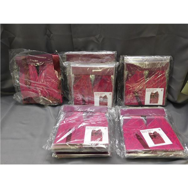 Large Lot 40+ 5" Purple Damask Pop-Up Gift Boxes NEW WHOLESALE Gift / Presentation / Party Favour