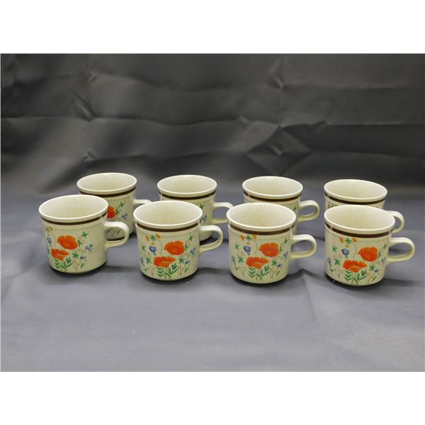 Lot of 8 Baycrest Stoneware Japan Coffee Mugs