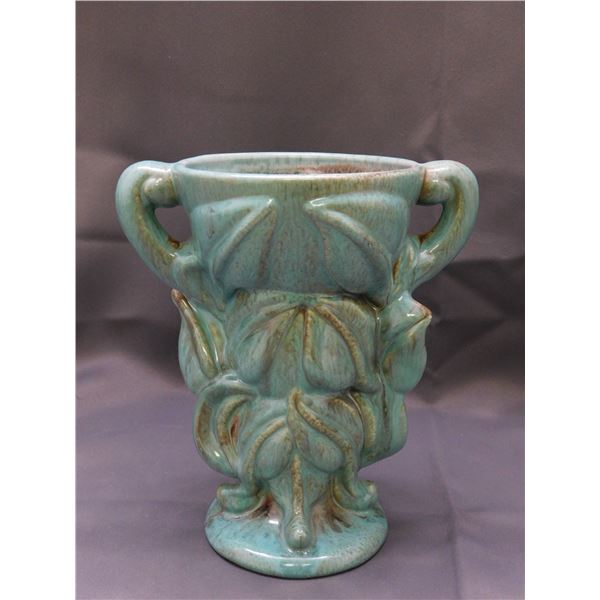 H-77 Gonder Pottery USA Light Blue Teal Vase