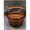 Image 1 : Wooden Bamboo Asian Ornamental Box with Handle