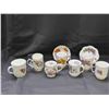 Image 1 : 9pcs Fine Bone China England Coffee Cups & Saucers 2 Pairs, Rest Single Mugs