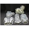 Image 1 : Lot of 5 Cake Pan Molds Assorted Power Rangers, Butterfly, Dog, Angel, Girl 90s 2000s