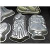 Image 2 : Lot of 5 Cake Pan Molds Assorted Power Rangers, Butterfly, Dog, Angel, Girl 90s 2000s