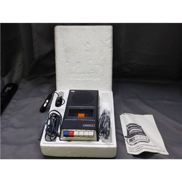 SONY Cassette Corder TC-60A Sony-Omatic w packaging & paperwork