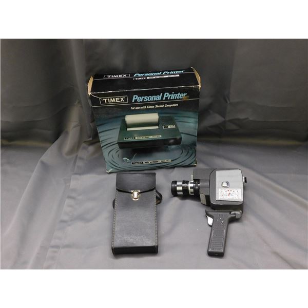 Lot of 3 Vintage Technology Vintage Handheld Camcorder, Halogen Leak Detector, TIMEX Printer