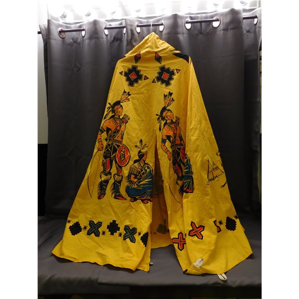 Small Kids Tipi Tent Fabric Covering with Indigenous Style Pattern