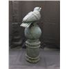 Image 2 : Polystone Crow on Stone Perch Halloween Decoration 2ft