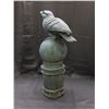Image 3 : Polystone Crow on Stone Perch Halloween Decoration 2ft