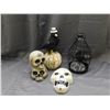 Image 1 : Lot of 4pcs Halloween Decorations Skulls, Raven / Crows