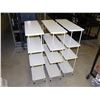 Image 2 : Lot of 3 Wood & Metal Open Shelving Units