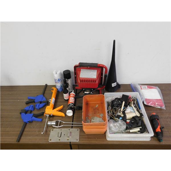 Bundle of Assorted Tools, Bits, Contractor Junk Drawer