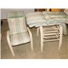 Image 2 : Set of 4 Reclining Lawn Chairs / Patio Chairs with Cushions