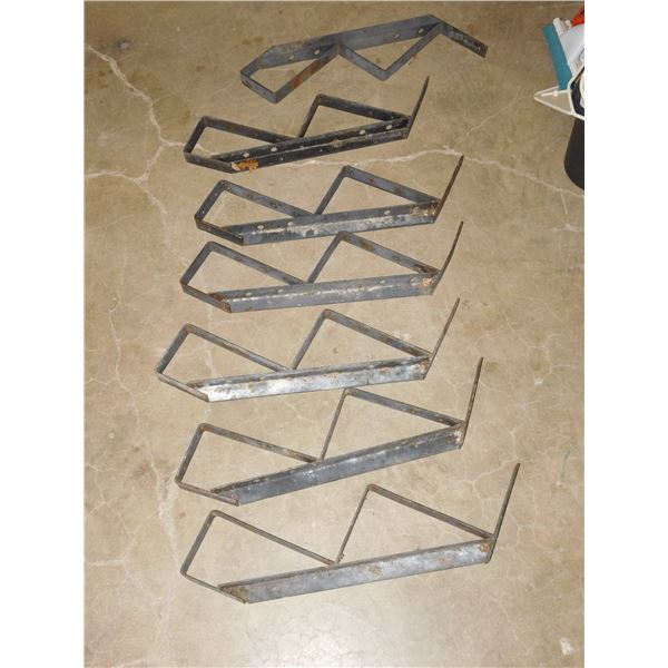 Lot of 7 Steel Step Stair Risers 2-Steps