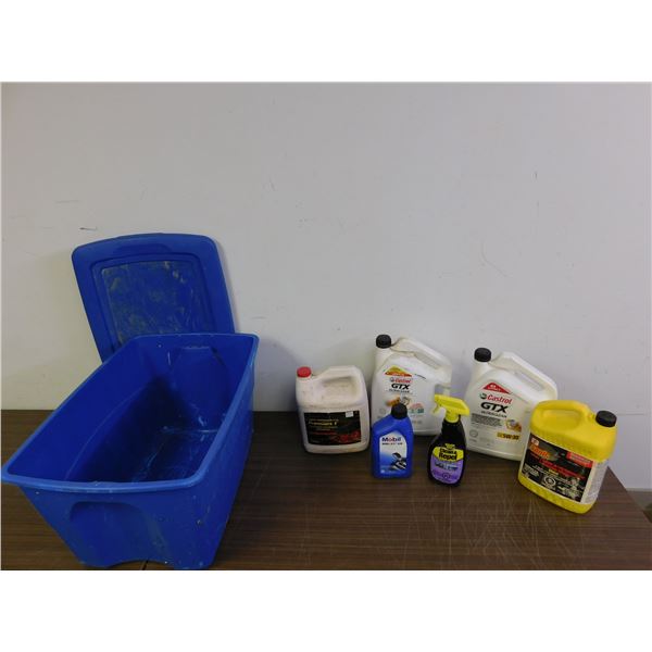 Bin Full of Motor Oil Canisters