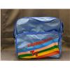 Image 1 : Vintage Trafalgar Messenger Bag Blue & Rainbow Pattern