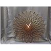 Image 1 : Wooden Cutout Design Sunburst Wall Clock