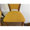 Image 3 : Pair of Danis et Freres MCM Walnut Dining Room Chairs with Yellow Upholstery Made in 1969