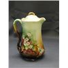 Image 3 : J&C Louise Bavaria Tea / Coffee Pot Hand Painted (stress crack around handle)