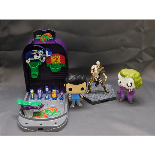 Lot of 4 Funko POP! Vinyl Figure Heath Ledger Joker, Supernatural, Voldo, Space Jam
