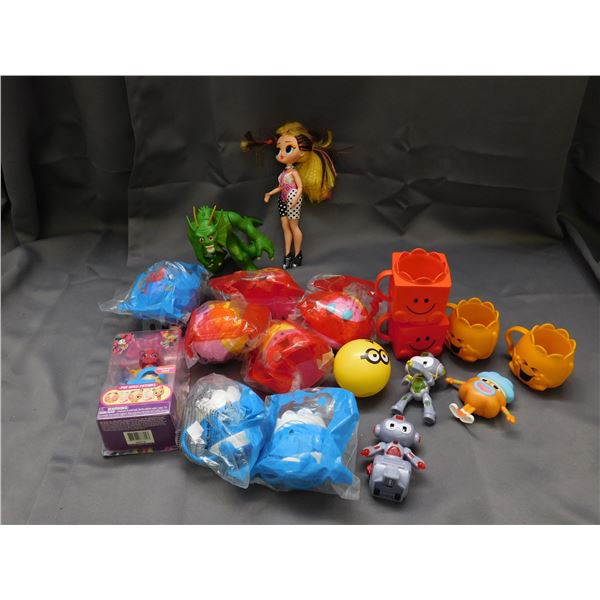 Lot of Assorted Modern Toys Mr Men, OMG LOL Doll, Zoobles, Etc
