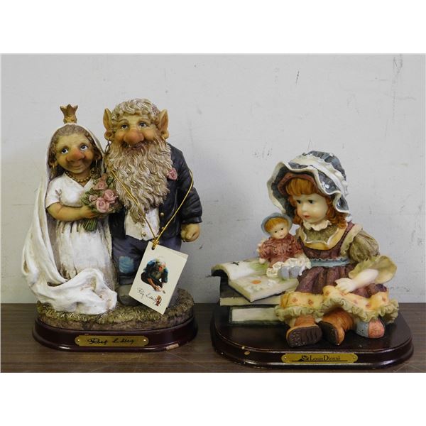 Lot of 2 Figurines Louis Dionne, Married Couple German RBA Trolls