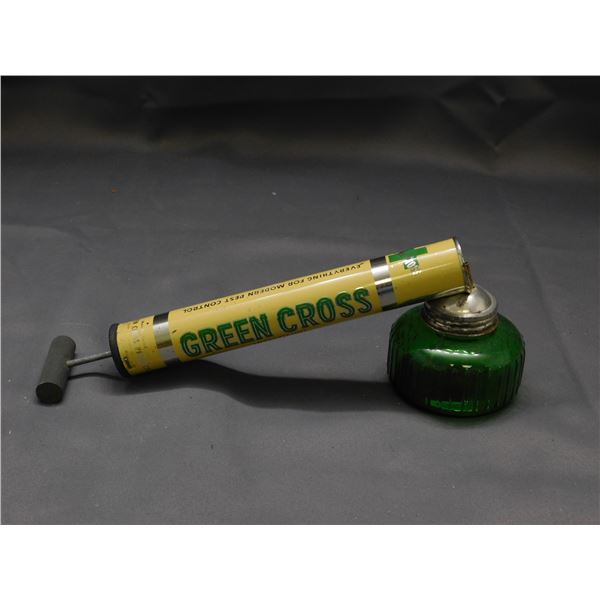 Vintage Green Cross Insecticide Bug Spray Lowell