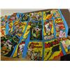 Image 1 : Vintage 1975 DC Library Curtain Panels Set of 2 Justice League / Batman, Wonder Woman, Flash, Etc