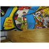 Image 2 : Vintage 1975 DC Library Curtain Panels Set of 2 Justice League / Batman, Wonder Woman, Flash, Etc