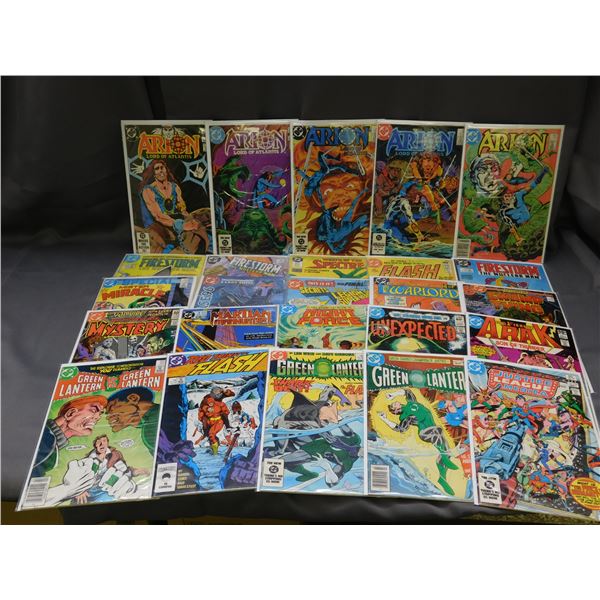 Lot of 25 Vintage Comic Books DC FLASH, Arion, ARAK, Green Lantern, Martian Manhunter, Etc