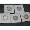 Image 4 : Lot of circa 1940s Silver Canadian Quarters 1942, 43, 44, 45, 48