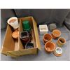 Image 1 : Box Full of Assorted Small (5" or less) Clay & Plastic Plant Pots
