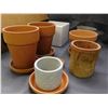 Image 2 : Box Full of Assorted Small (5" or less) Clay & Plastic Plant Pots