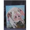 Image 1 : Original Canvas Painting by Sharon Cory of Piglet