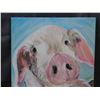 Image 3 : Original Canvas Painting by Sharon Cory of Piglet
