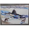 Image 2 : Original "Geese At The Dock"  Watercolour Painting by Sharon Cory  Matted