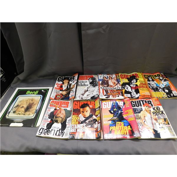 Lot of 10pcs GUITAR World Magazines & Benji Video disc