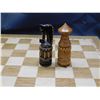 Image 2 : Vintage 12" x 12" Wood Chess Set Complete 3-3.5" Pieces