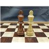 Image 2 : Vintage 14" x 14" Wood Chess / Backgammon Set COMPLETE