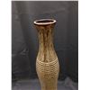 Image 2 : Tall Pottery Vase Brown Glazed, Ridges