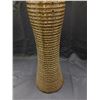 Image 3 : Tall Pottery Vase Brown Glazed, Ridges